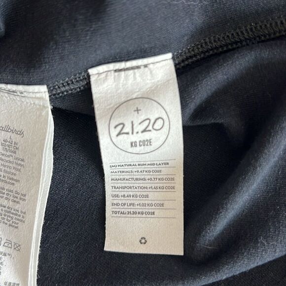 New Allbirds Men’s Natural Run Mid Layer in Natural Black Size L - Picture 8 of 12